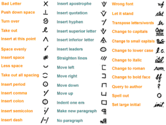 basic proofreading marks