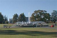 Tivoli Fountain looking northwest with trees in the background