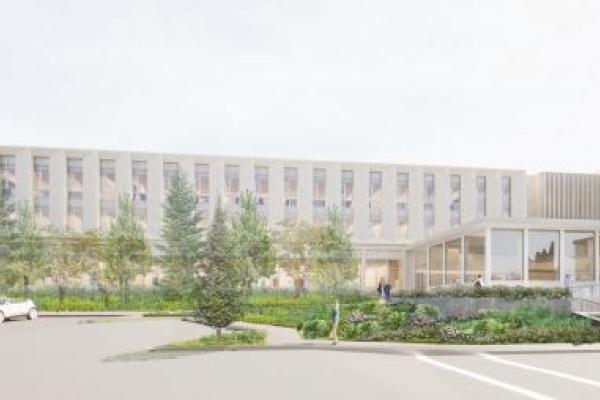 An artist's rendering of what the Pritchard Building will look like after the LCM project is completed.
