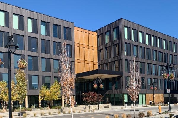 The front of the Catalyst Building in Spokane's University District